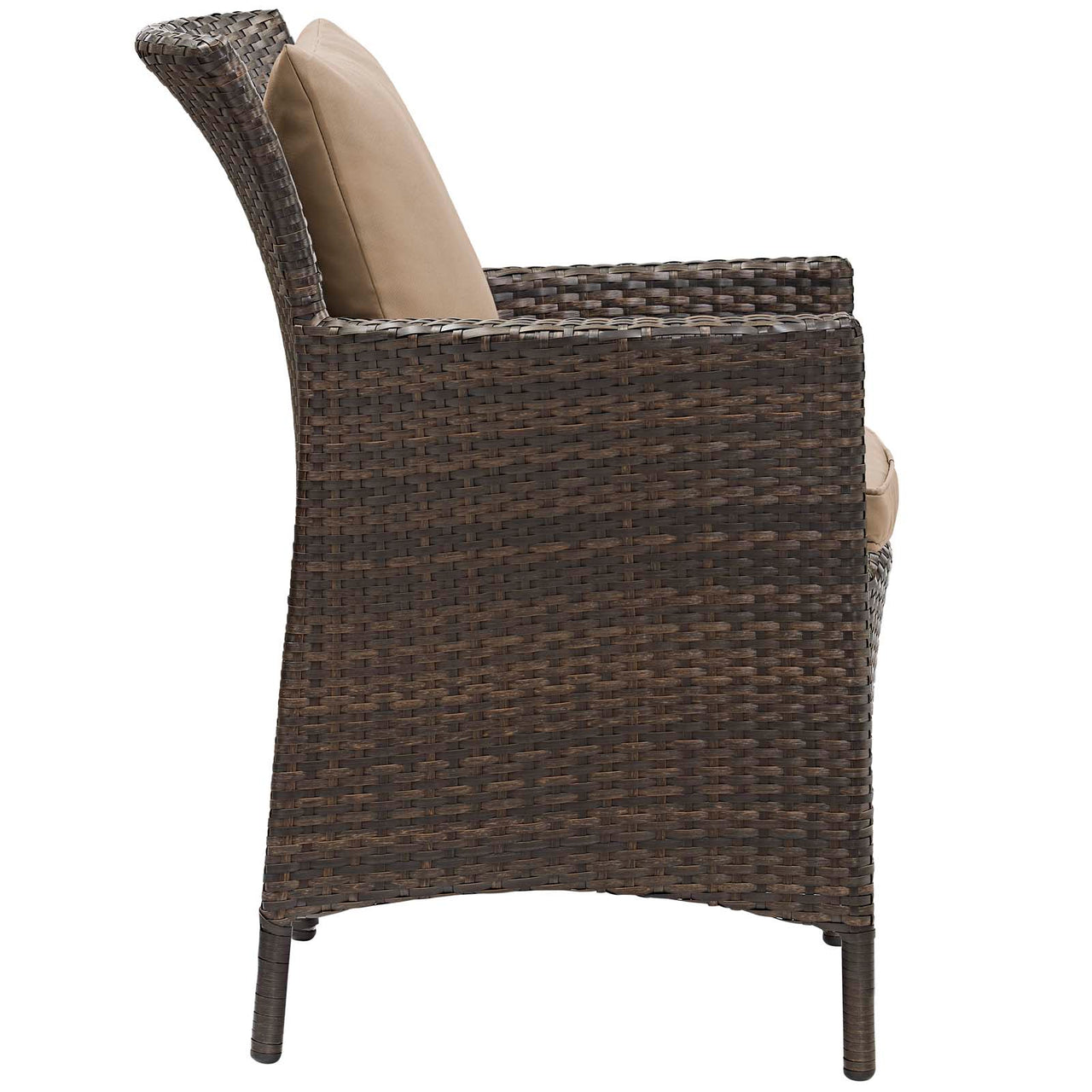 Condura Alfresco Woven Dining Armchair, Brown & Mocha