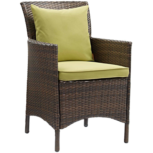 Condura Alfresco Woven Dining Armchair, Brown & Peridot
