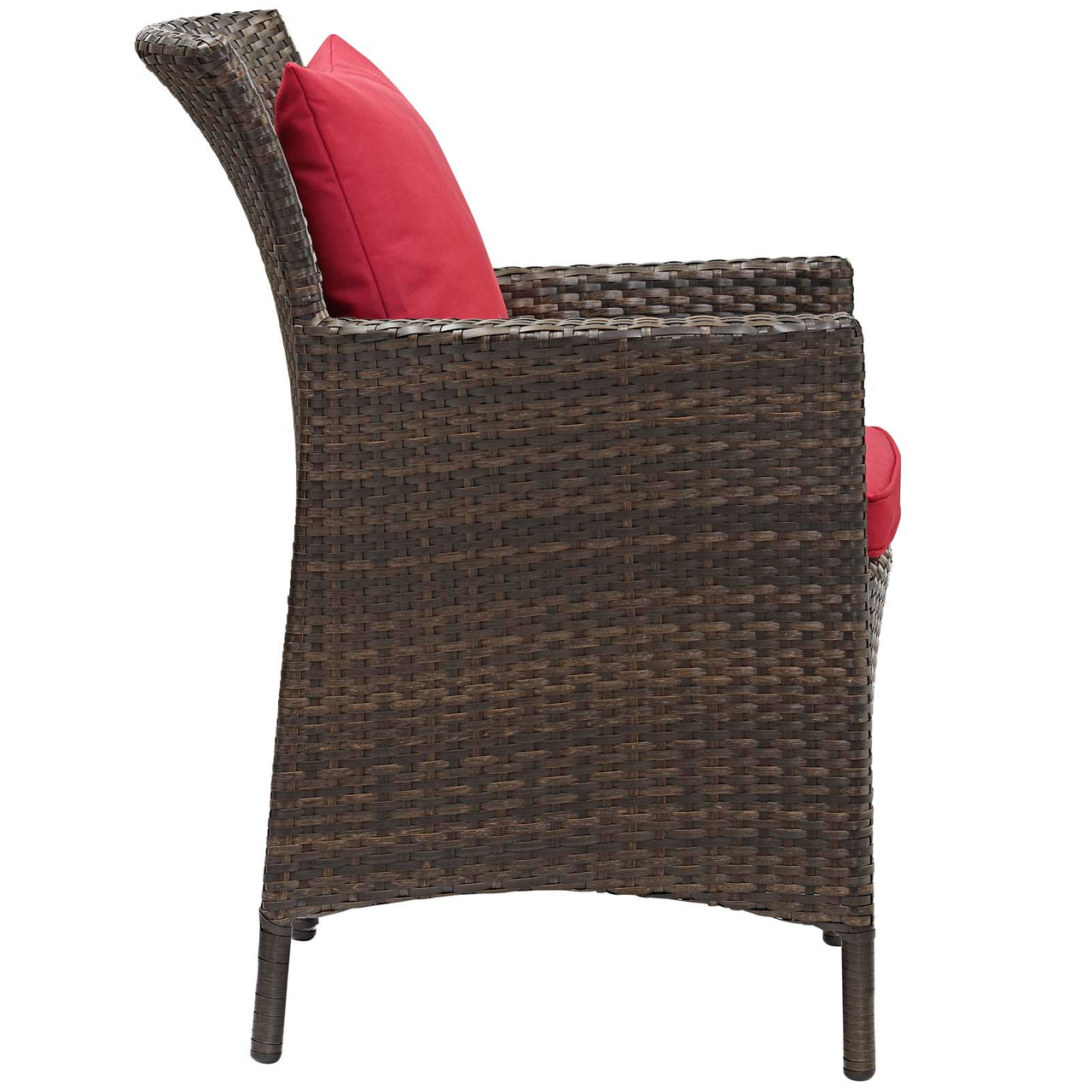 Condura Alfresco Woven Dining Armchair, Brown & Red
