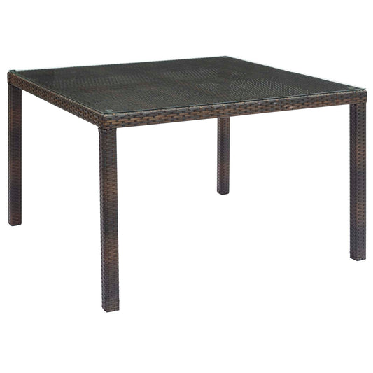 Condura 47" Alfresco Woven Dining Table, Brown