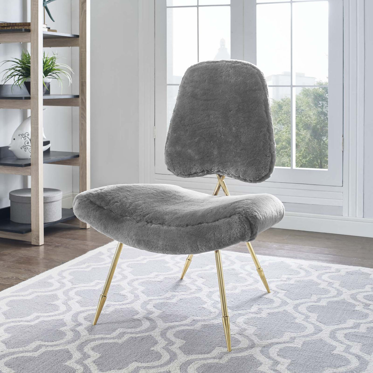Direction Wool Lounge Chair, Gray