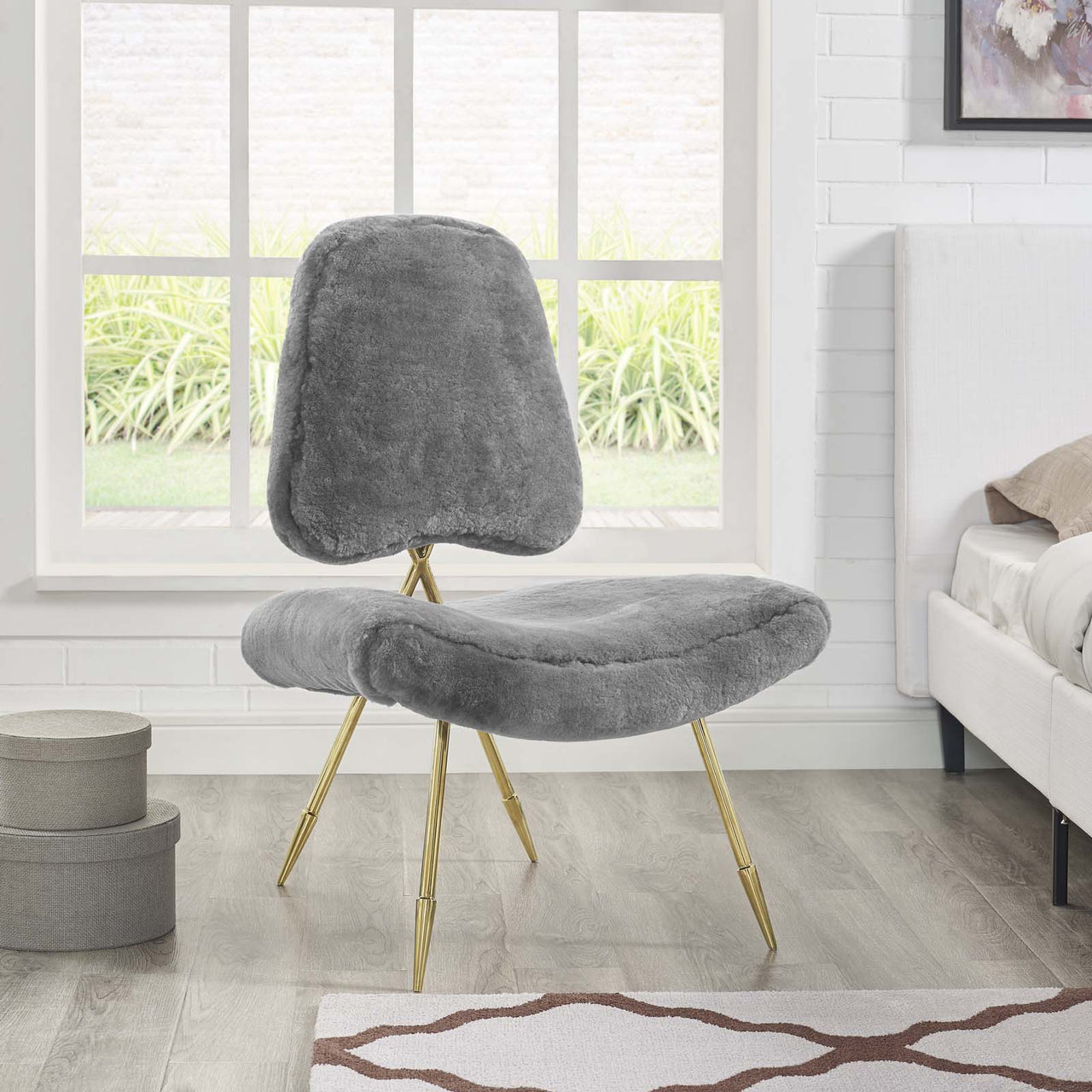 Direction Wool Lounge Chair, Gray