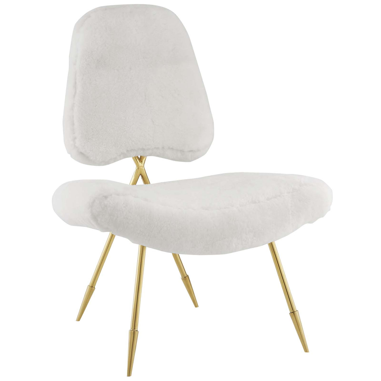 Direction Wool Lounge Chair, White