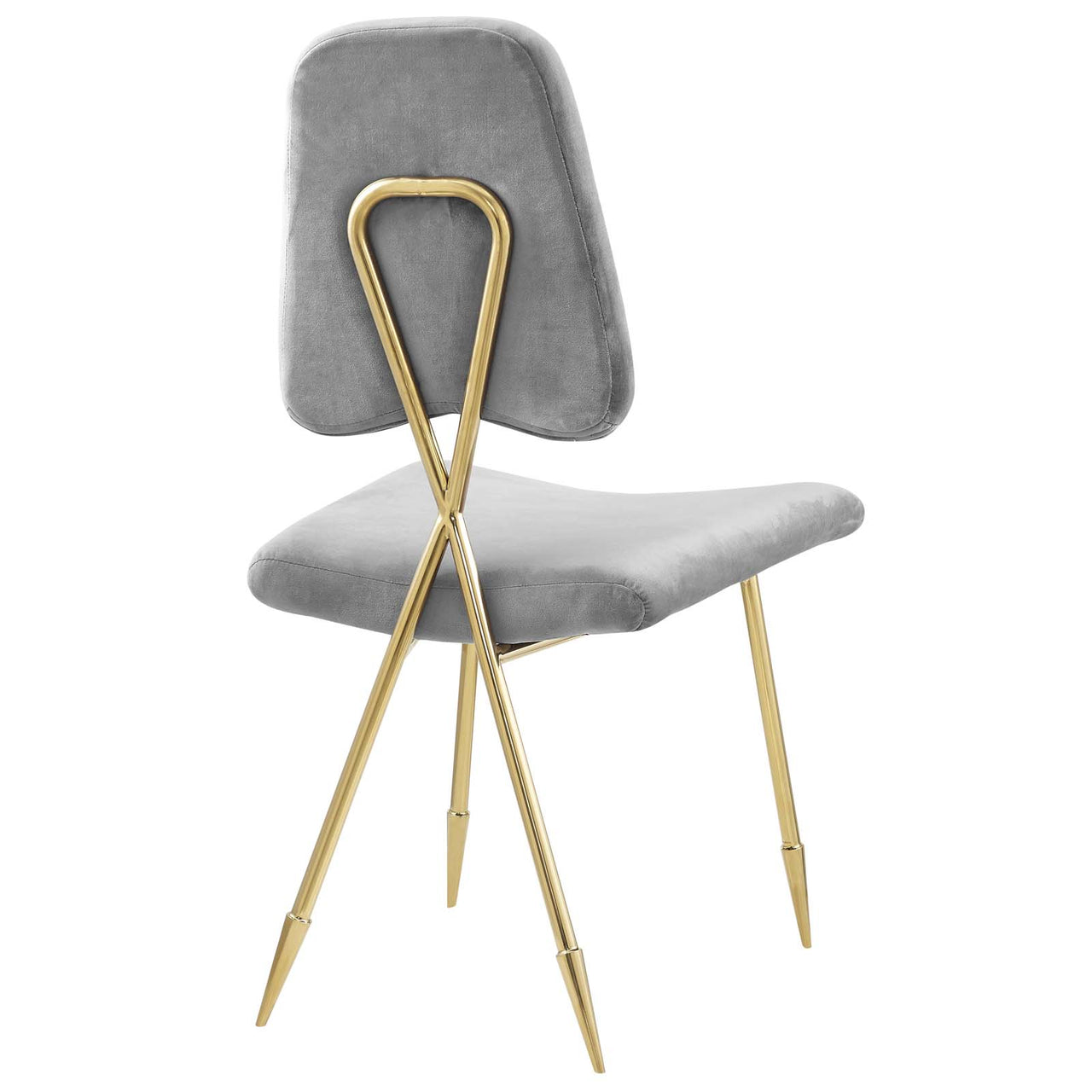 Direction Velvet Dining Chair, Gray