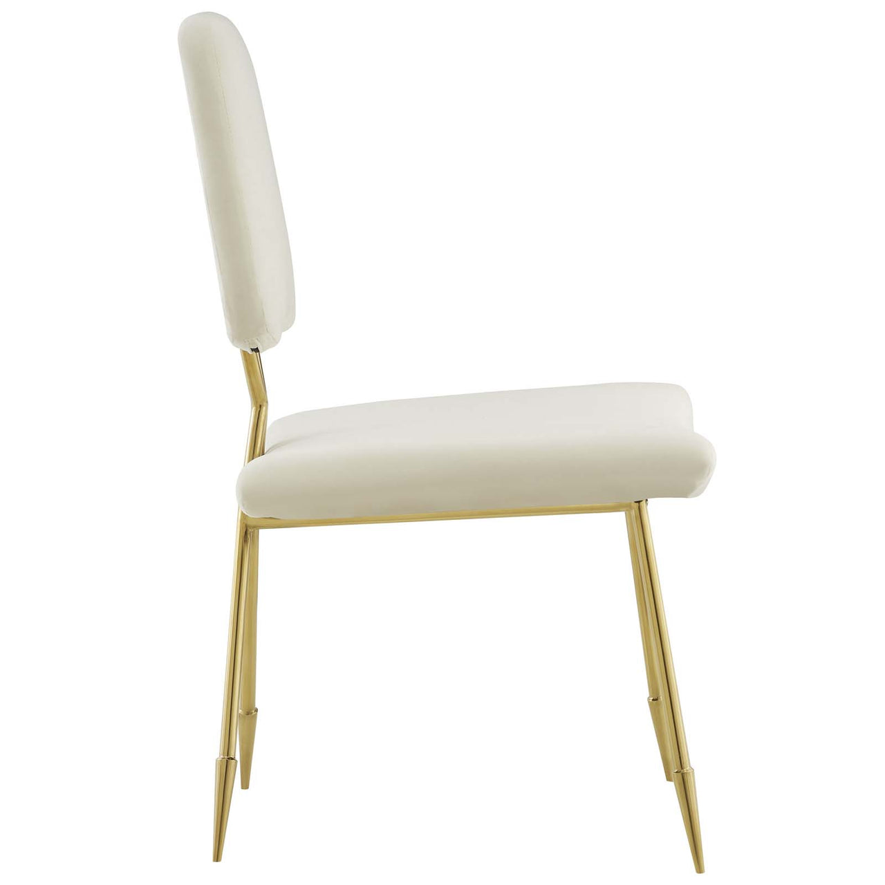 Direction Velvet Dining Chair, Ivory