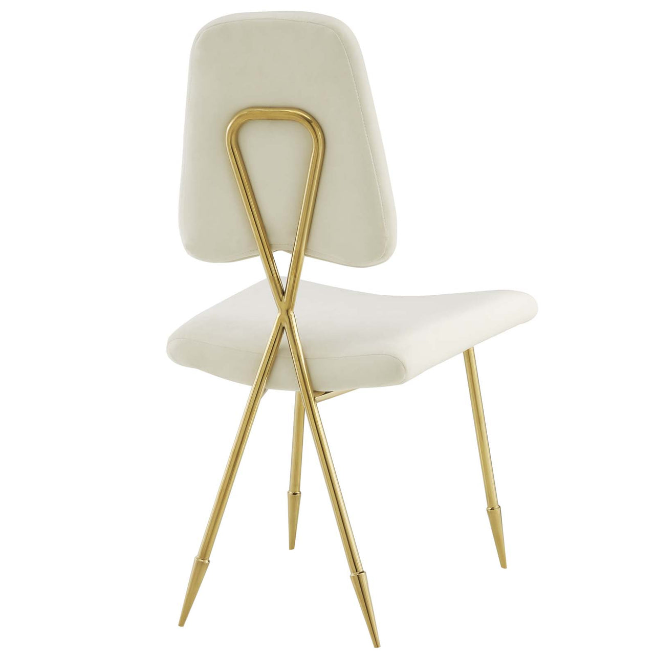 Direction Velvet Dining Chair, Ivory