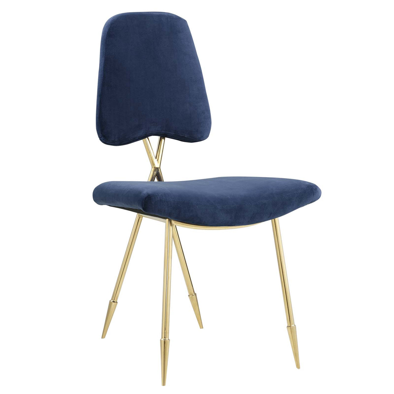 Direction Velvet Dining Chair, Navy