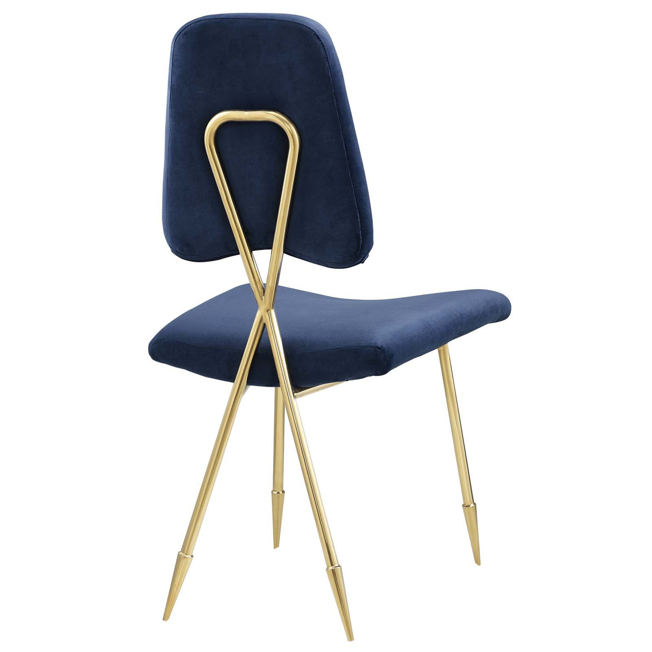 Direction Velvet Dining Chair, Navy