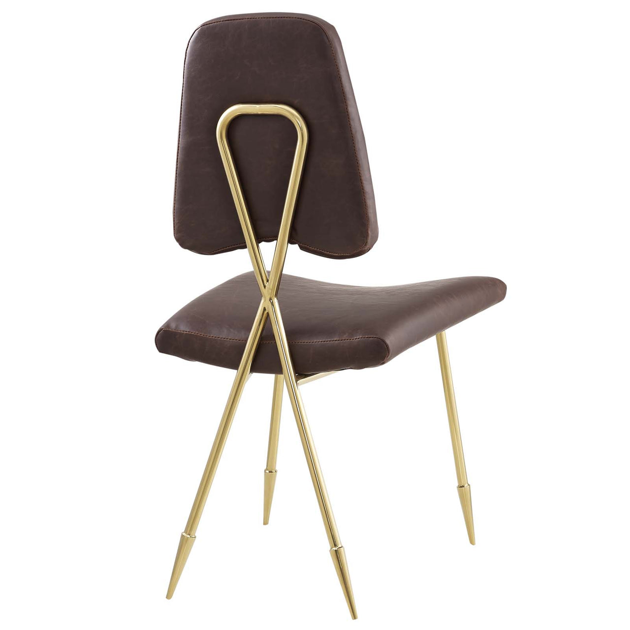 Direction Faux Leather Dining Chair, Brown