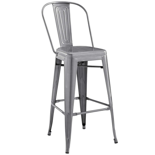 Vintage Flair Bar Side Stool, Gunmetal