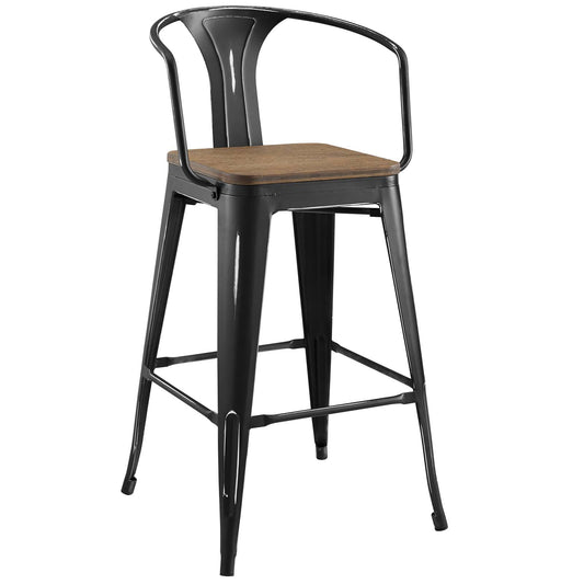 Vintage Flair Bar Stool, Black