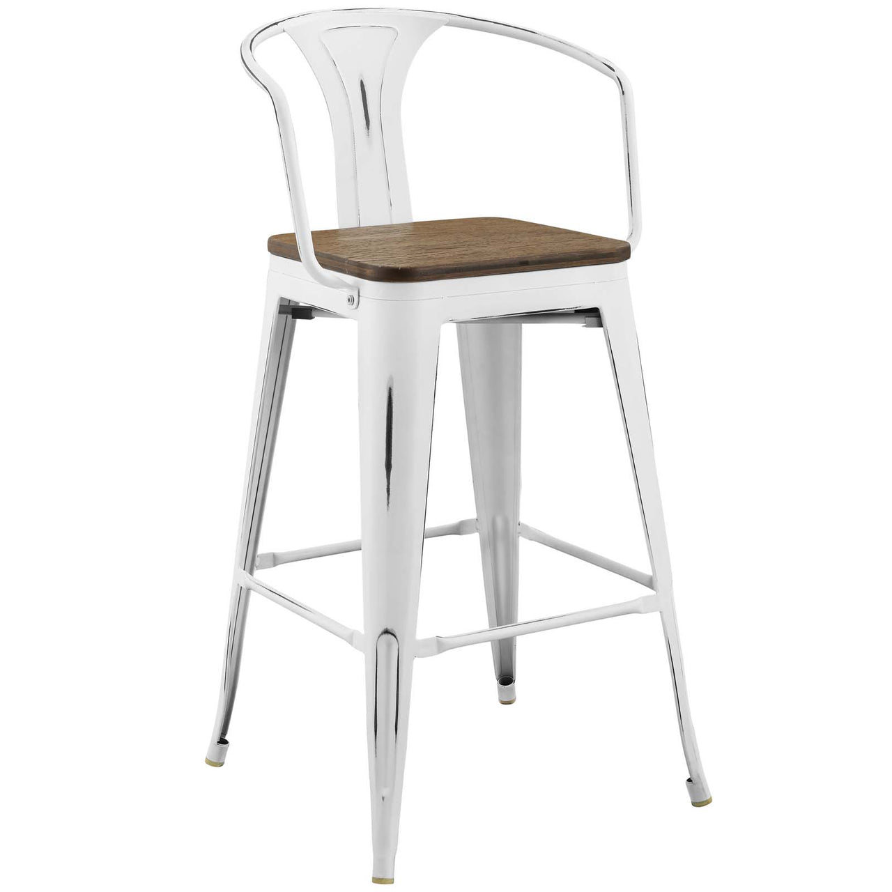 Vintage Flair Bar Stool, White