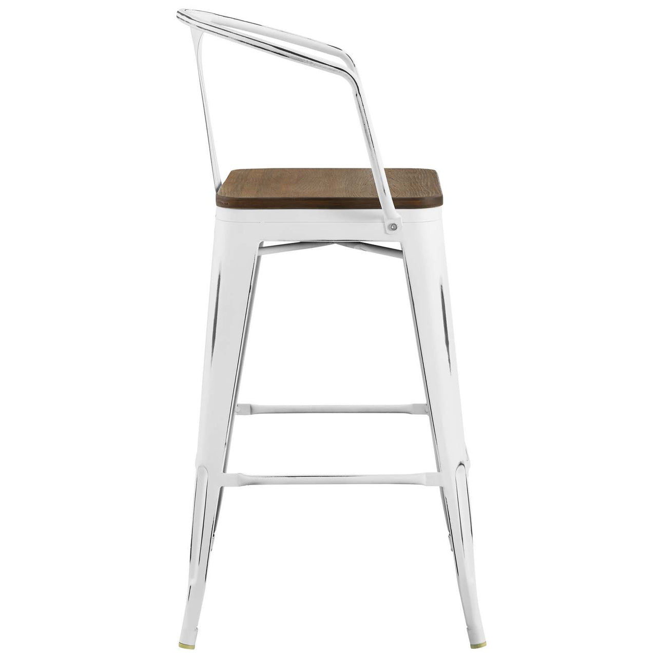 Vintage Flair Bar Stool, White