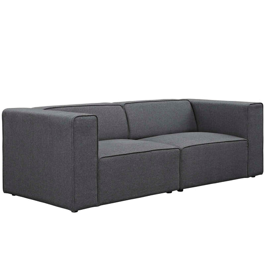 Coalesse 2-Piece Fabric Sectional Sofa Set, Gray