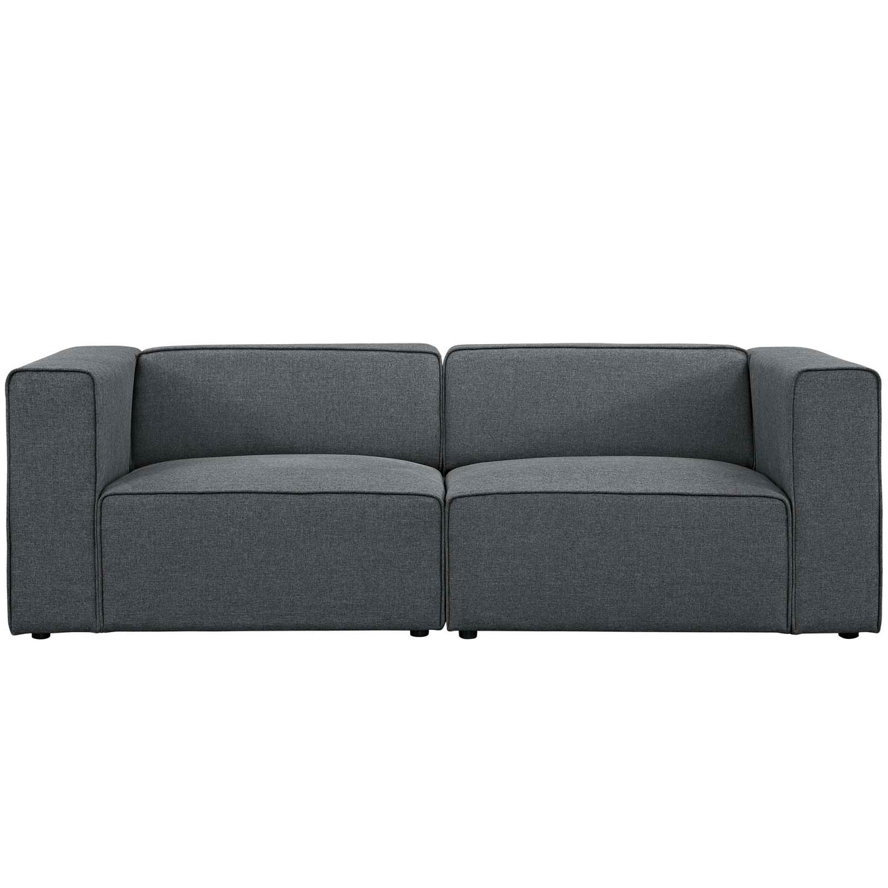 Coalesse 2-Piece Fabric Sectional Sofa Set, Gray
