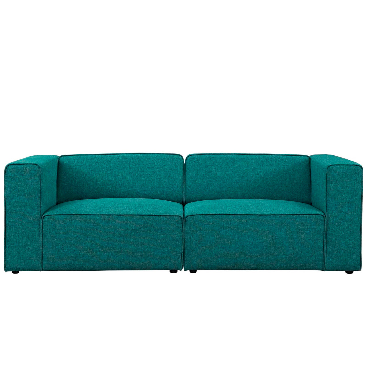 Coalesse 2-Piece Fabric Sectional Sofa Set, Teal