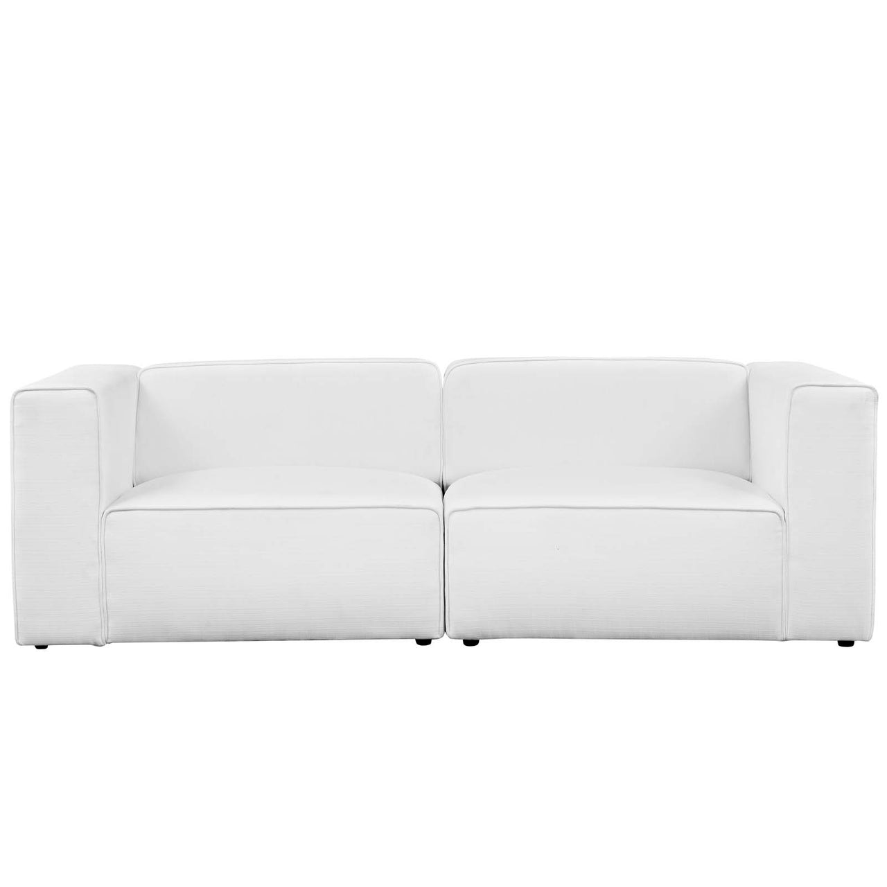 Coalesse 2-Piece Fabric Sectional Sofa Set, White