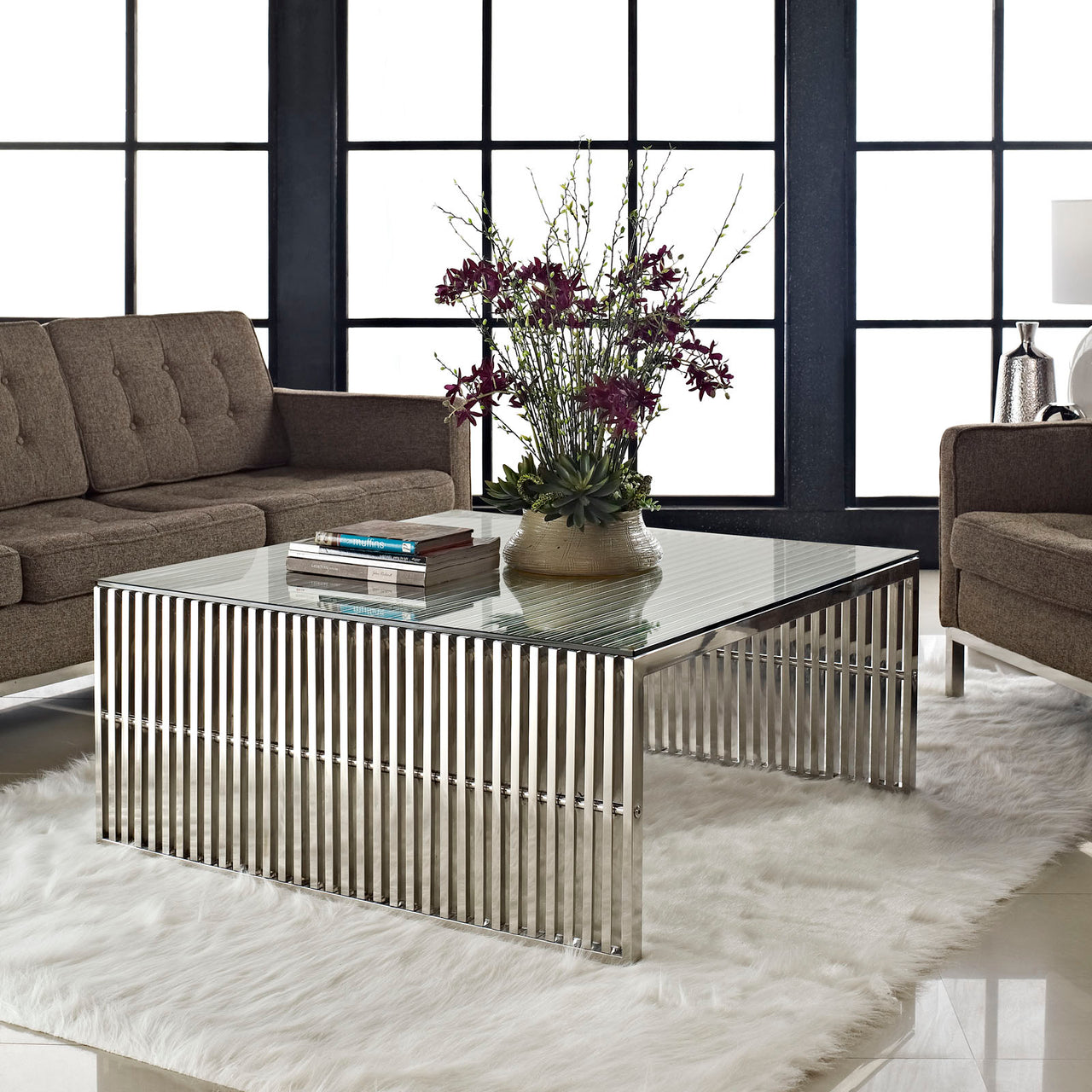 Orryx Coffee Table, Silver