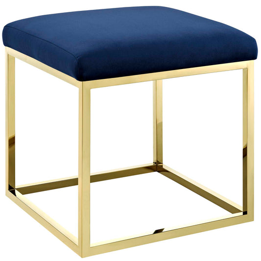 Caela Ottoman, Gold & Navy