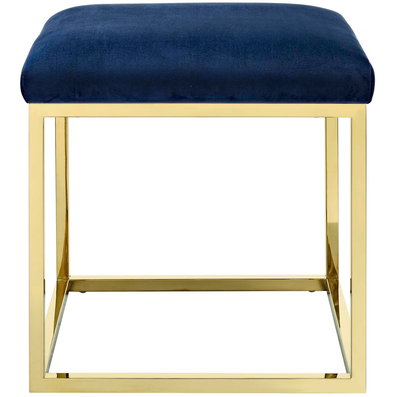Caela Ottoman, Gold & Navy