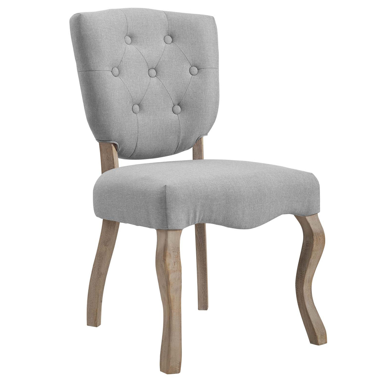 Rowena Fabric Dining Chair, Light Gray