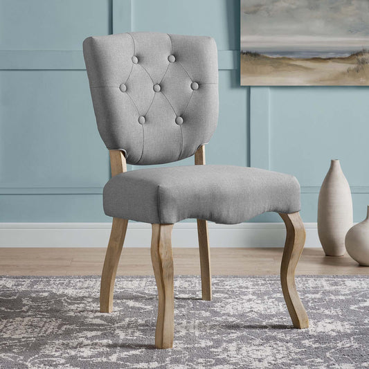 Rowena Fabric Dining Chair, Light Gray
