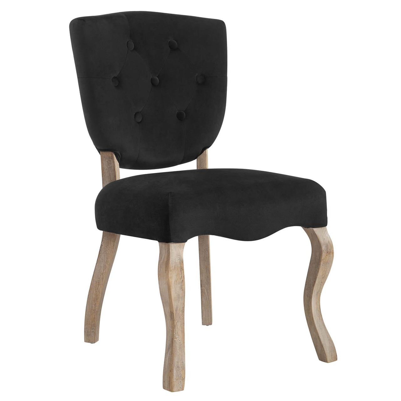Rowena Velvet Dining Chair, Black