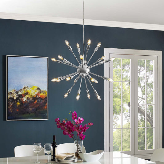 Norellan Urchin Chandelier, Silver