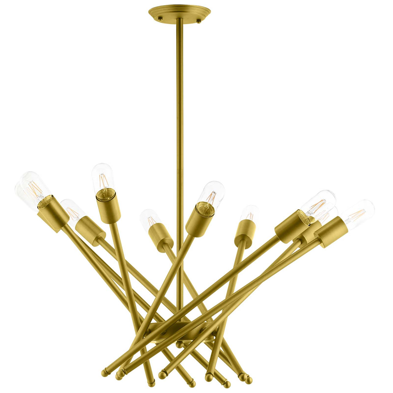 Thuvane Brass Chandelier, Gold