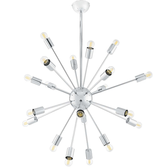 Volley Pendant Chandelier, Silver