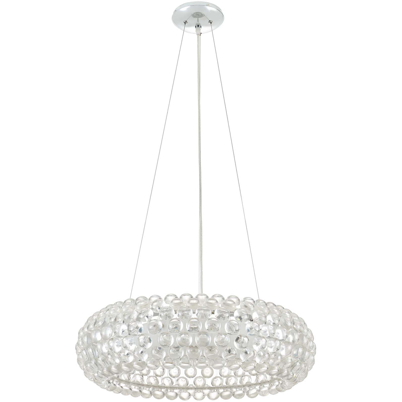 Halo 25” Pendant Chandelier, Clear