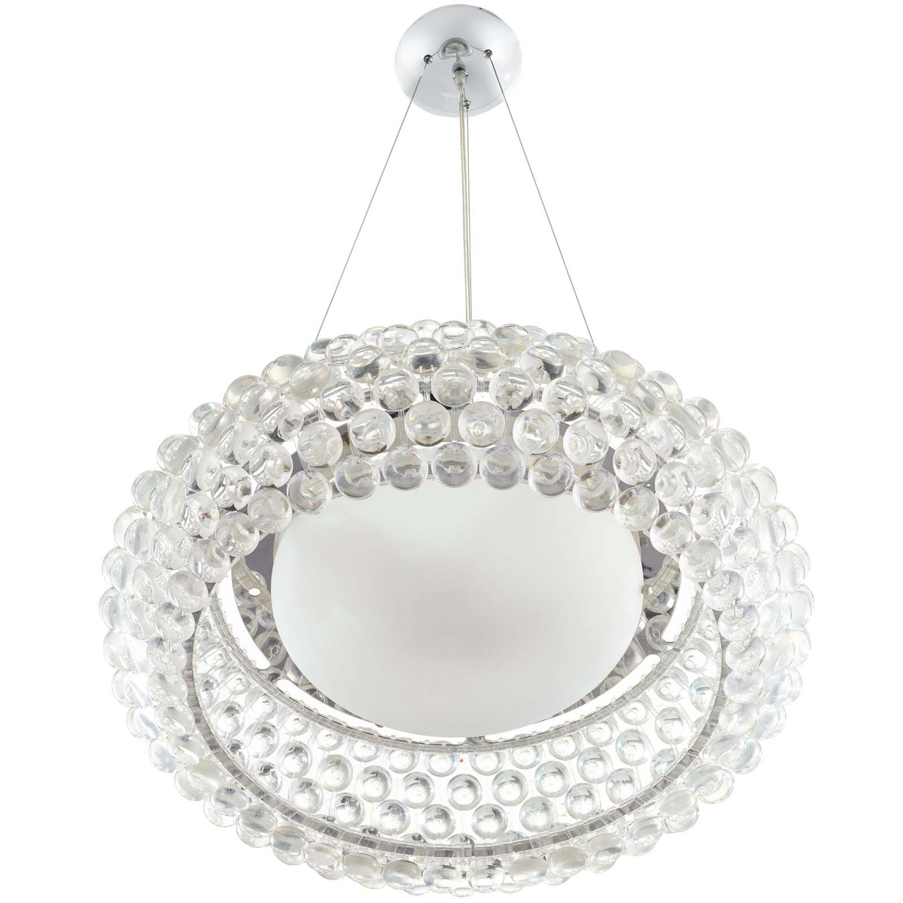 Halo 25” Pendant Chandelier, Clear