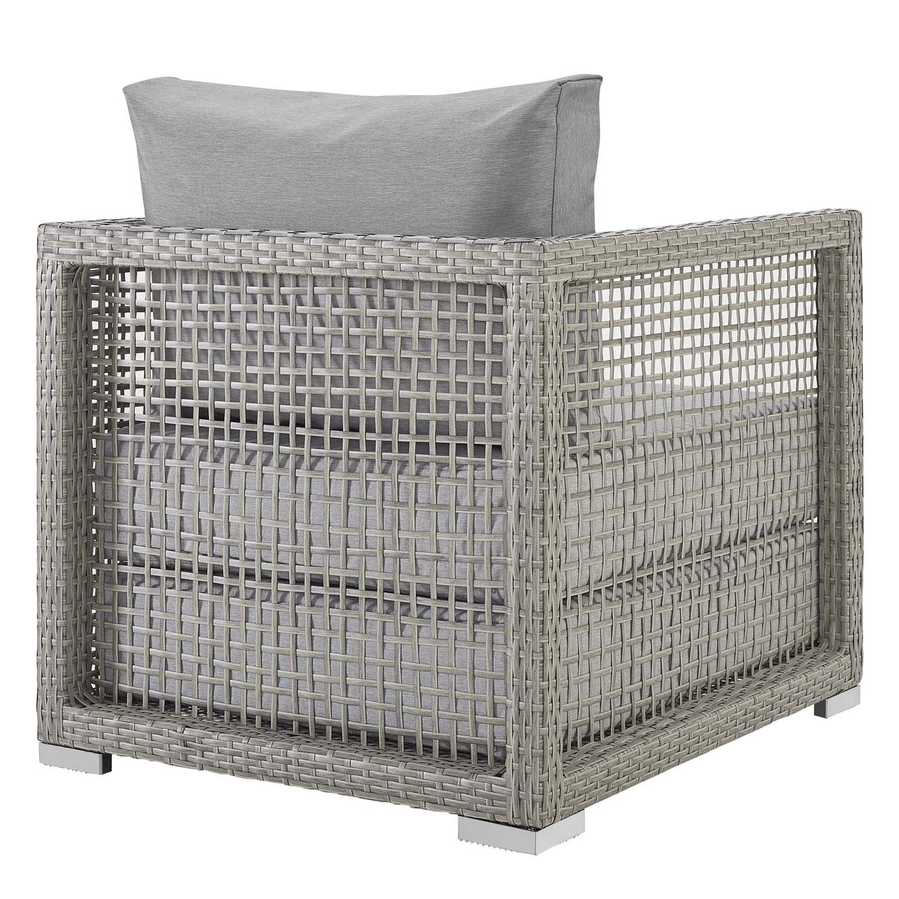 Alma Alfresco Woven Armchair, Gray