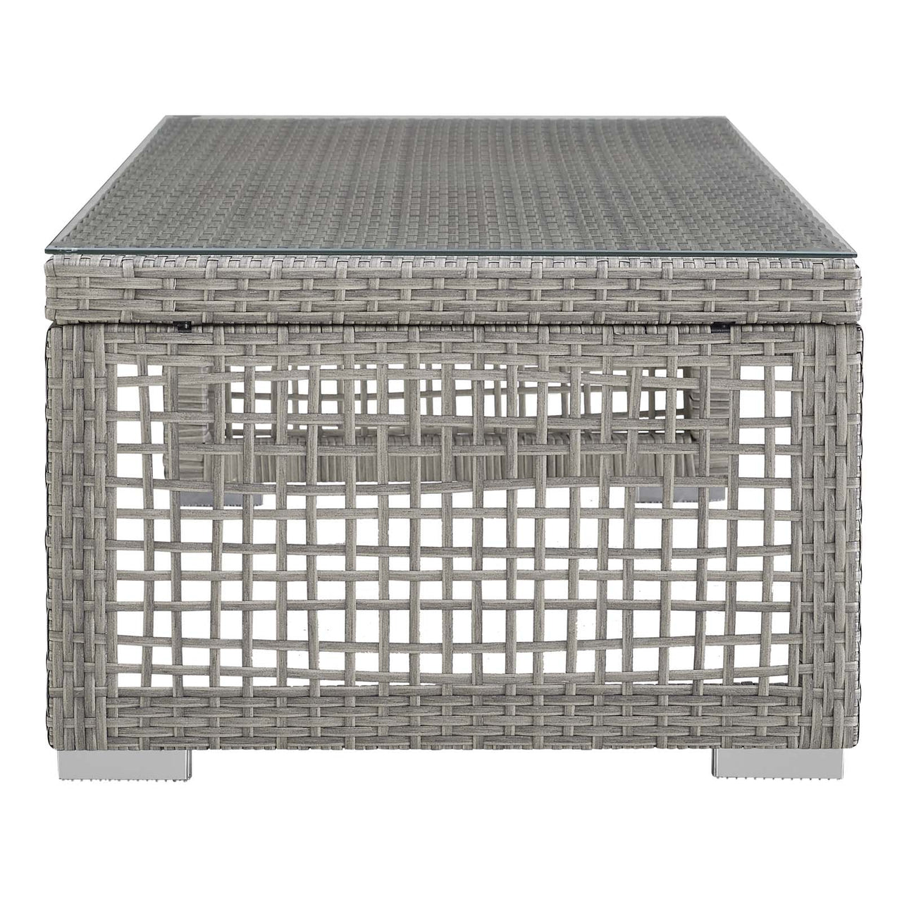 Alma Alfresco Woven Coffee Table, Gray