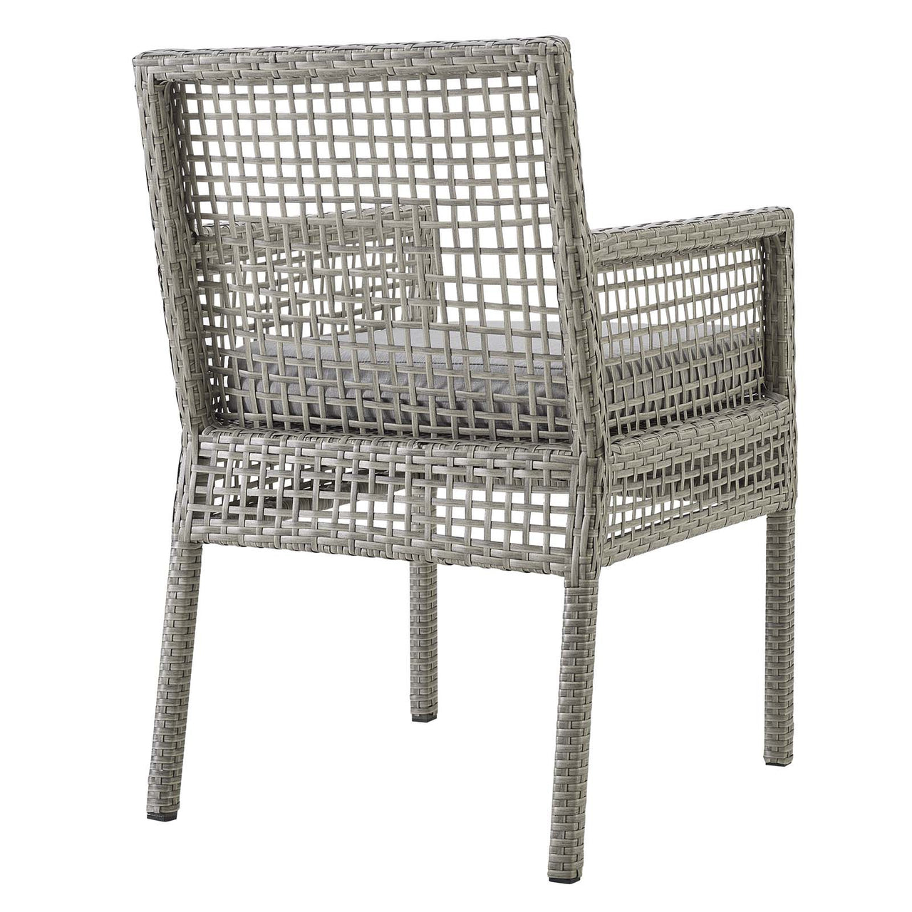 Alma Alfresco Woven Dining Armchair, Gray