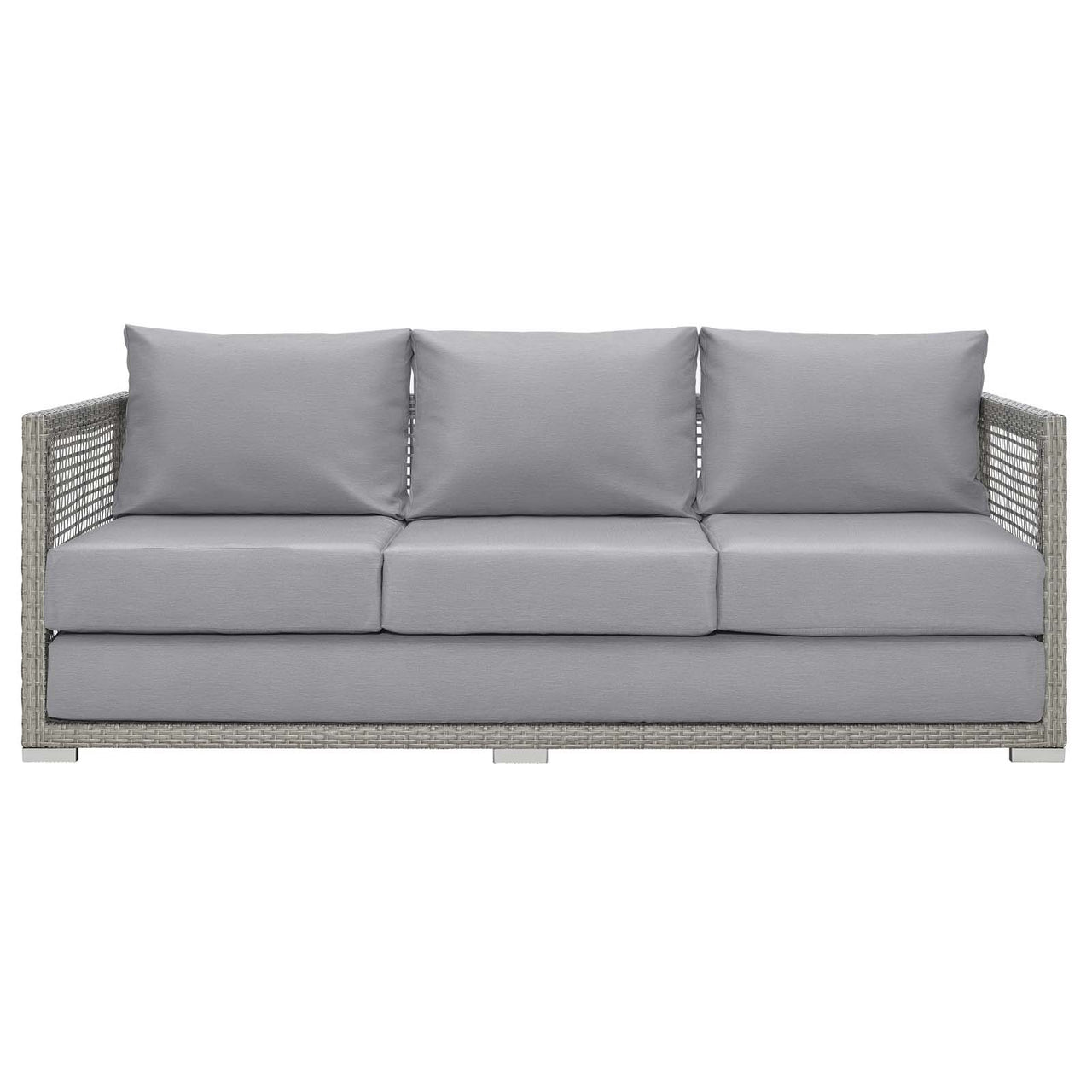 Alma Alfresco Woven Sofa, Gray
