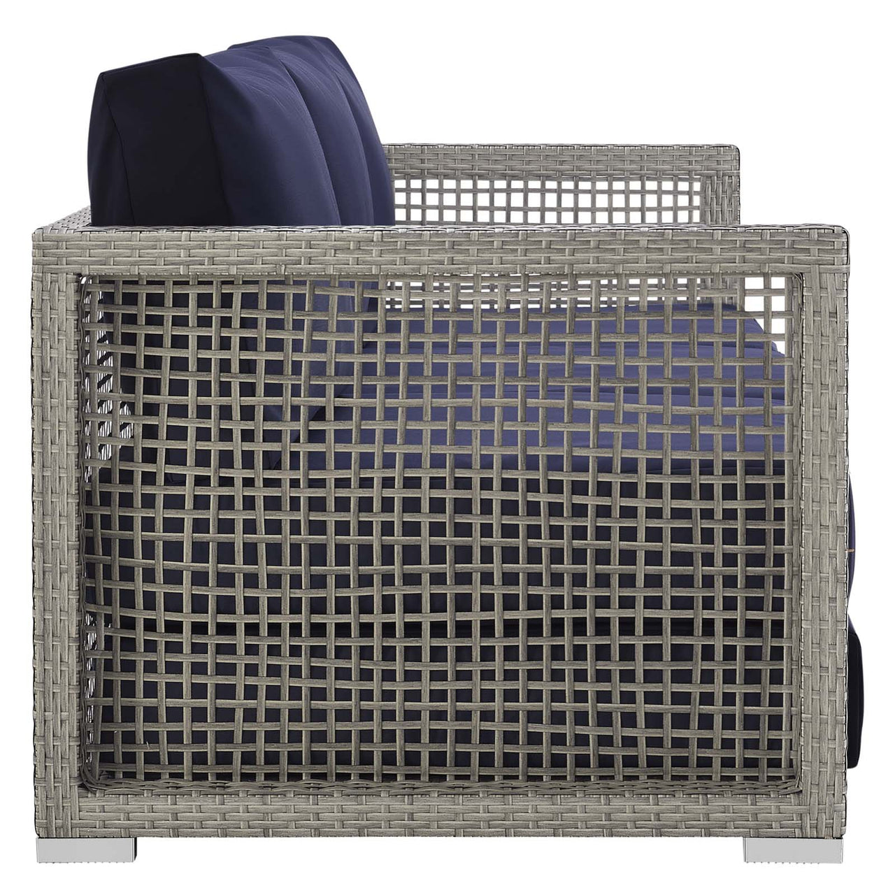 Alma Alfresco Woven Sofa, Gray & Navy