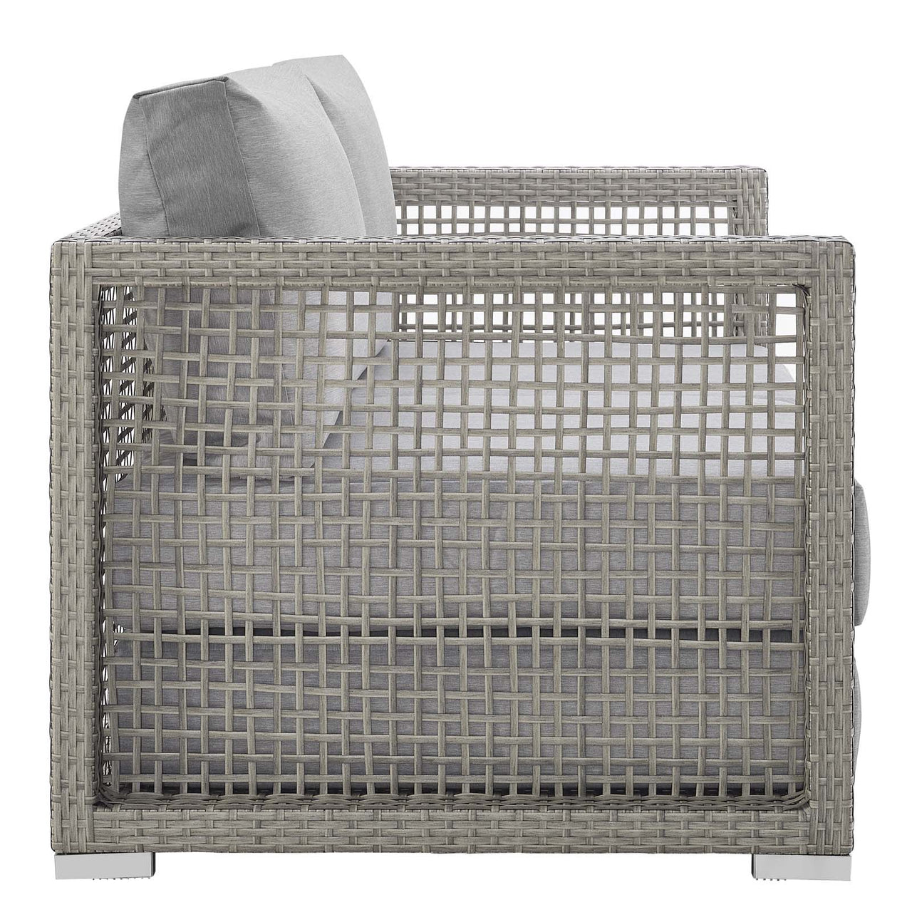 Alma Alfresco Woven Loveseat, Gray