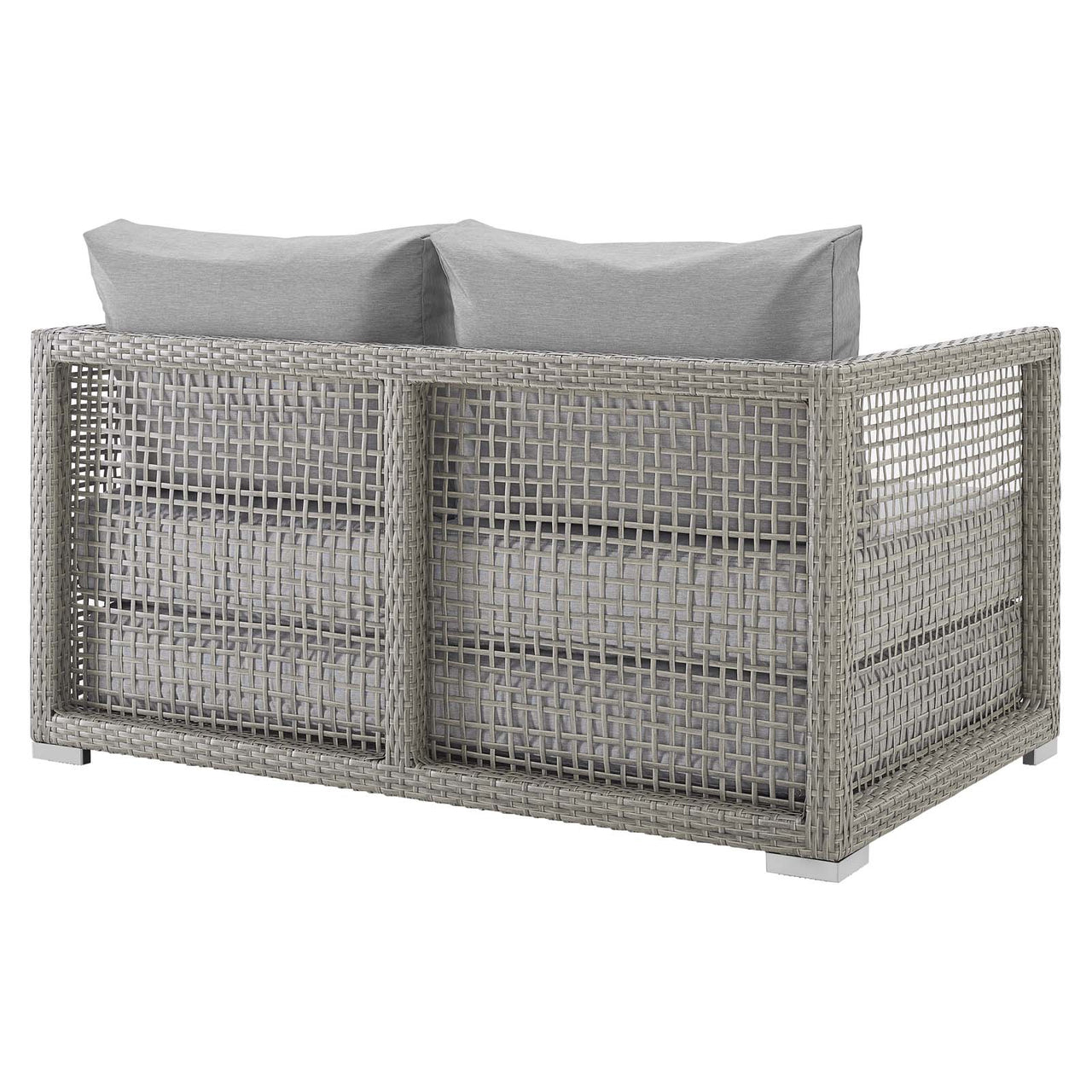 Alma Alfresco Woven Loveseat, Gray