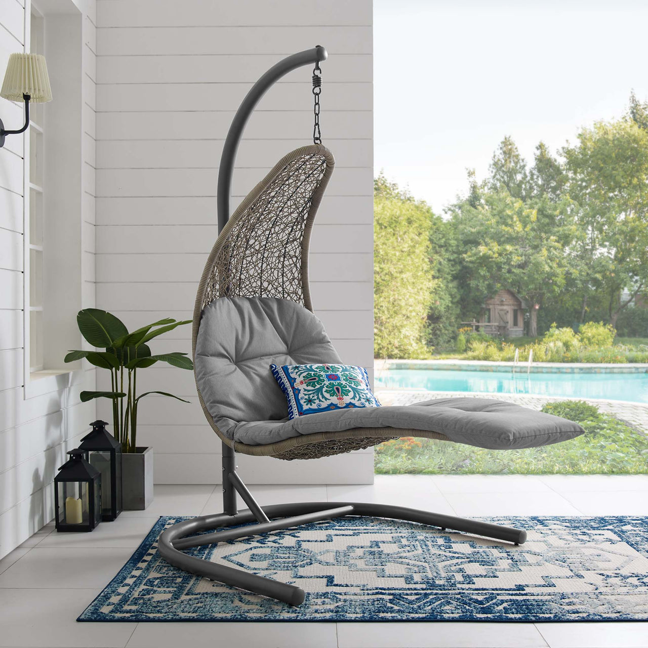 Magic Carpet Swing Chair, Light Gray & Gray