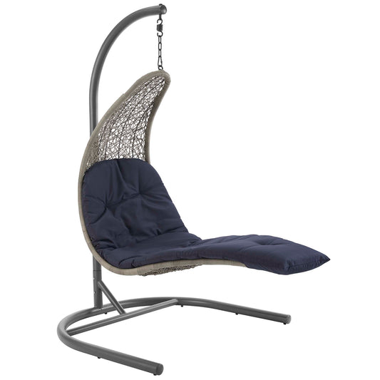 Magic Carpet Swing Chair, Light Gray & Navy