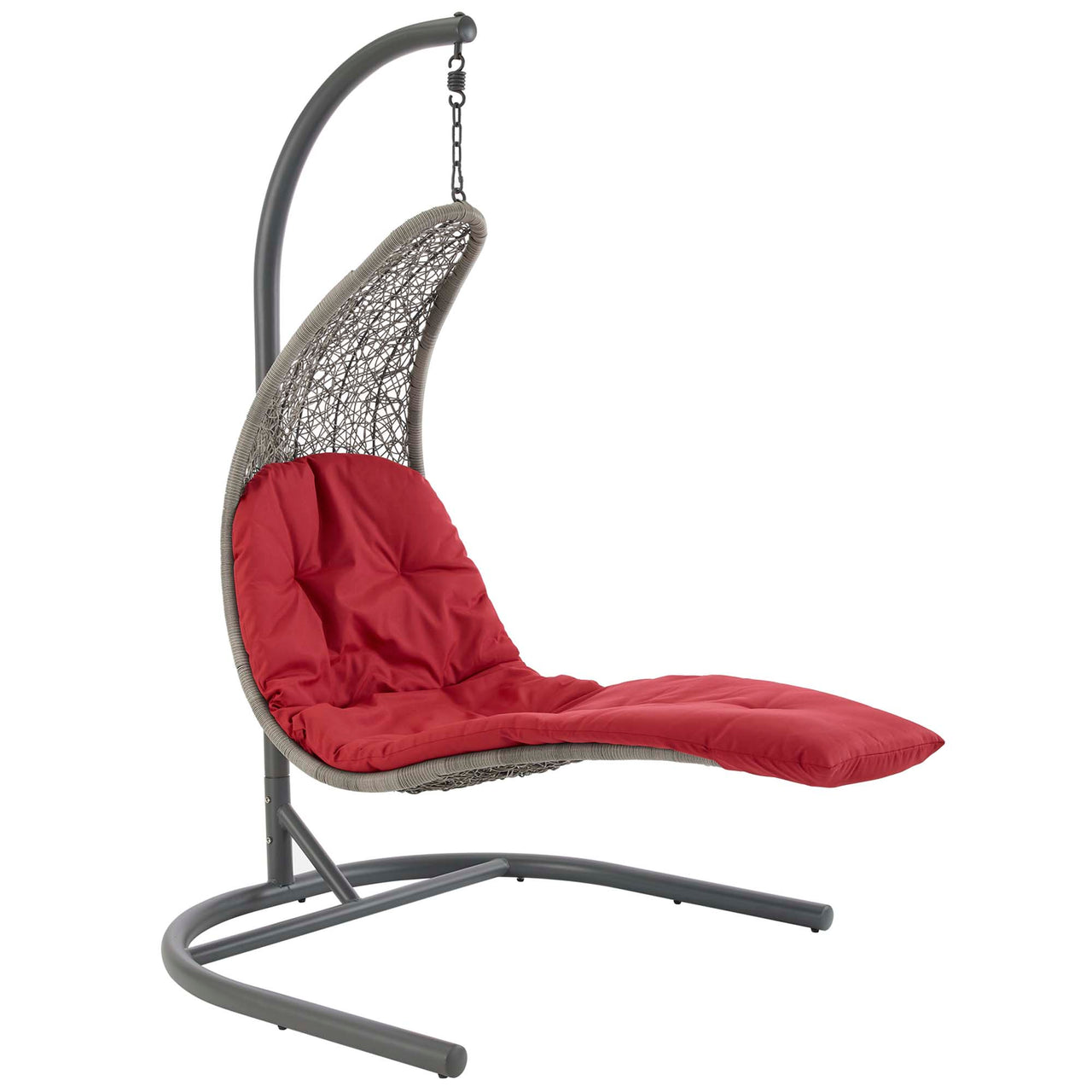 Magic Carpet Swing Chair, Light Gray & Red