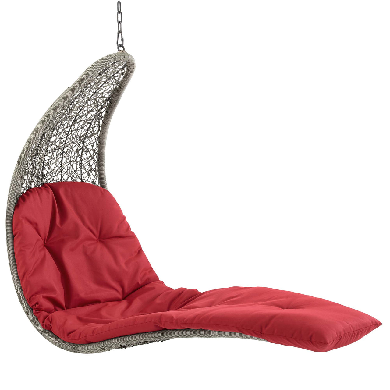 Magic Carpet Swing Chair, Light Gray & Red