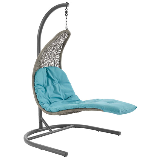 Magic Carpet Swing Chair, Light Gray & Turquoise