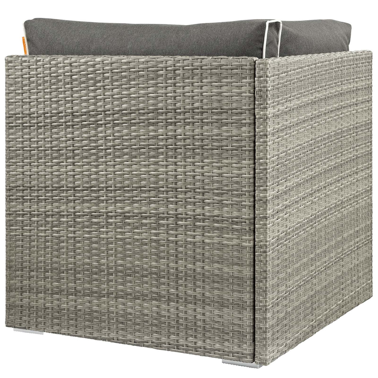Gerrymander Alfresco Corner Chair | Outdoor Modular Sectional Component, Light Gray & Charcoal