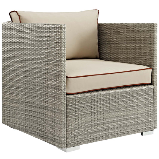 Gerrymander Alfresco Armchair, Light Gray & Beige