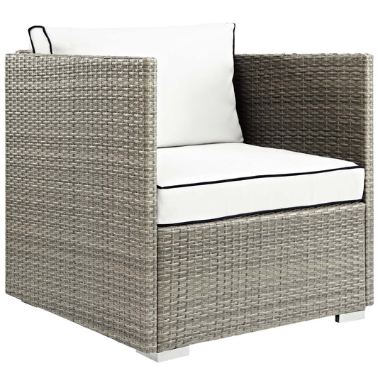 Gerrymander Alfresco Armchair, Light Gray & White