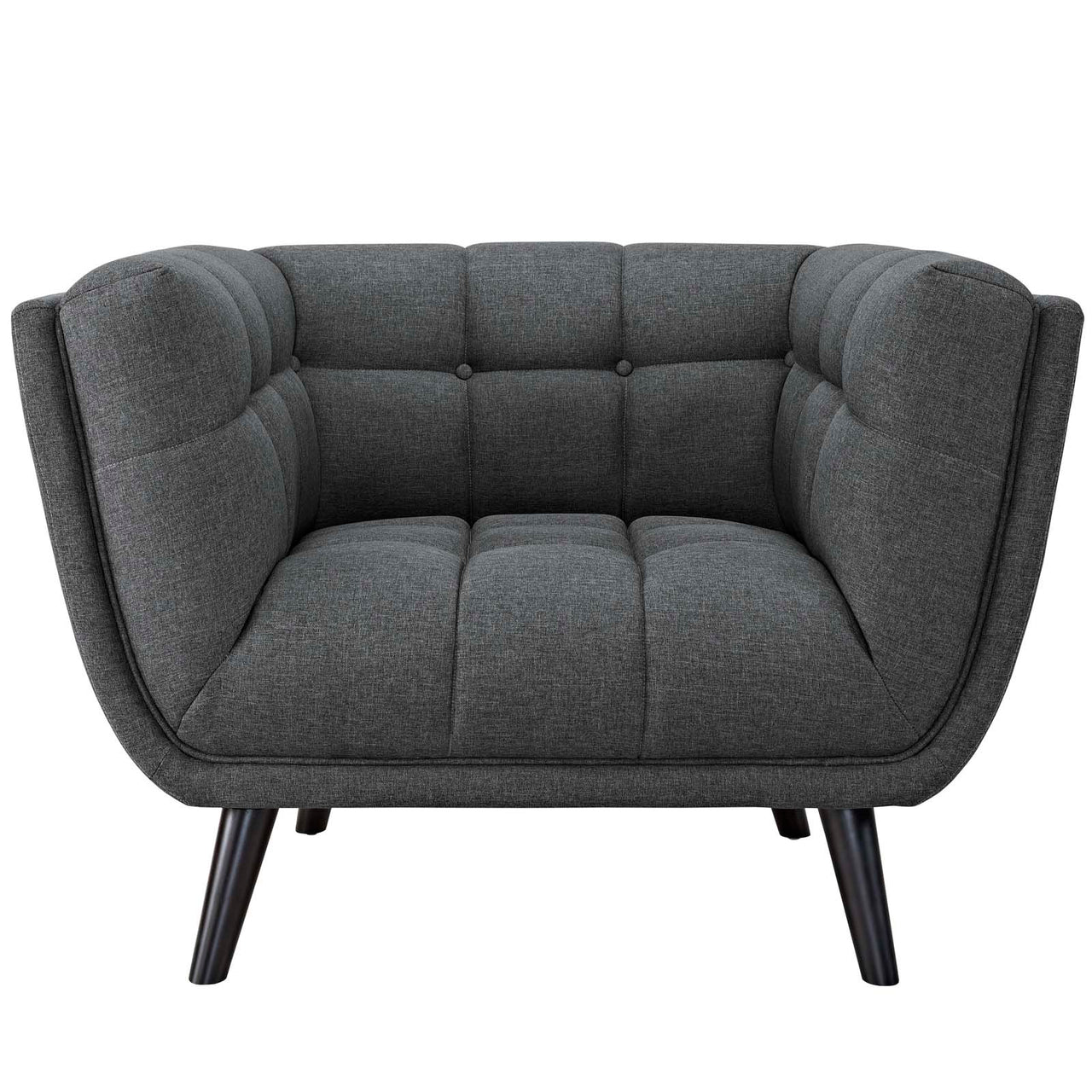 Caress 2-Piece Fabric Sofa & Armchair Set, Gray