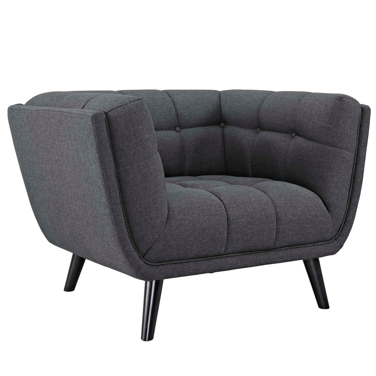 Caress 3-Piece Fabric Sofa & Armchair Set, Gray