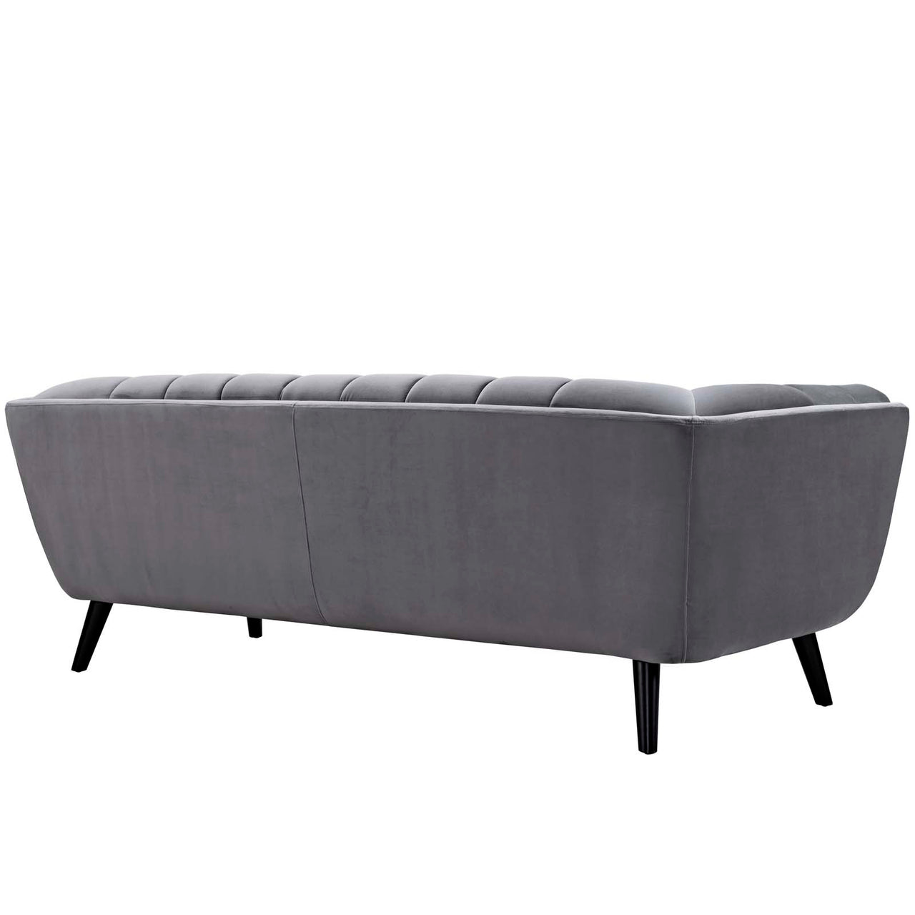 Caress 2-Piece Velvet Sofa & Armchair Set, Gray